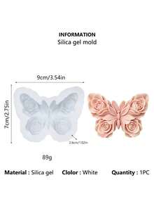 1 Buah Cetakan Lilin Silikon Kupu-kupu 3D Bentuk Kupu-kupu Kreatif untuk Aromaterapi, Lilin, Sabun, Resin, Cetakan Plaster untuk Kerajinan Tangan DIY, Dekorasi Rumah, dan Hadiah - A - View 2