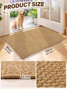 1 Piece Brown Pineapple Pattern, Simple Outdoor Rug For Home Decoration, Soft Texture And Easy To Clean Rug, Spring And Autumn Home Decoration Rug | Suitable For Small Courtyards | RV Front And Other Areas Rug | Balcony Picnic Seaside Beach Rug - Brown - View 4