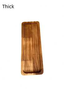 1PC Standard Size Walnut Wood Modern Minimalist Durable Natural Wood Grain Rectangular Bathroom Storage Tray Space Saving Non Slip Scratch Resistant Easy Clean Lotion Skincare Organizer For Washstand Vanity Home Decor Gift - Brown - View 11