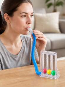 Breathing Trainer, Pulmonary Function Improvement Trainer, Breathing Vital Capacity Tester, Respiratory Exercise Device, Measuring Tool - Multicolor - View 5
