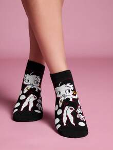 Betty Boop x SHEIN Women's Socks 3 Pack - variegated - View 5