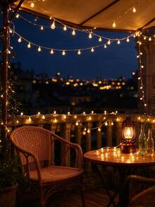 Teckwe 1pc Home Decoration Led Crystal Ball String Light,Battery Operated Bubble LED Fairy Light String, Suitable For Home,Garden, Camping, Party, Wedding Prom,Birthday, Courtyard Decoration,Christmas Tree Decoration Ball String Lights,Bedroom Decor Lights - White - View 10