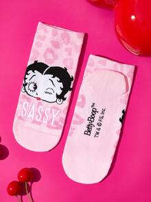 Betty Boop x SHEIN Women's Socks 3 Pack - variegated - View 9