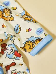 GARFIELD | PETSIN 1pc Cute Yellow Kitten Long Ears Puppy Ice Cream Doughnut Printed Pet Jumpsuit Light Color Soft Comfortable Breathable Pet Clothes - Multicolor - View 4