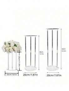 1PC Acrylic Transparent Flower Stand For Wedding Party Stage Tabletop Aisle Decoration Display - Clear - View 7