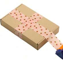 1-3 Rolls Love, Strawberry Packing Tape, 100-120M Length, Decorative Packaging Tape For Thanksgiving Day, Christmas, Box Sealing, Width 4.5CM - A - View 21