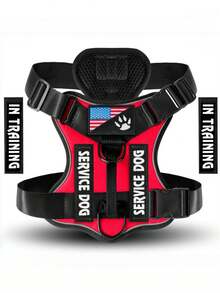 1PC Shockproof Reflective Pet Harness Valentine's Day Pet Gift Night Vision Function Dog Vest Style Suitable For Large, Medium And Small Dogs New Shock-Absorbing Night Vision Reflective Pet Tactical - Red - View 19