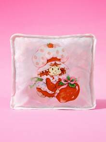 Strawberry Shortcake X SHEIN 1pc Cute Cartoon Character Pattern Can Store Travel Bags, Beach Bags, Suitable For Commuting, Sports, Leisure, Outings, Large Capacity, - Baby Pink - View 5