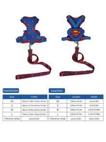 SUPERMAN X PETSIN Pet Collar, Leash And Harness Set, Ideal Choice For Pet Lovers - Blue - View 11