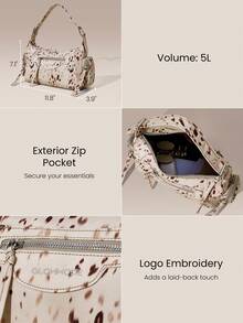 GLOWMODE Small 5L SunChaser Water-Resistant Multiple Compartments Exterior Zipper Shoulder Bag Summer Vacation Holiday Outdoors Daily Casual Wear - Light khaki deer pattern - View 4