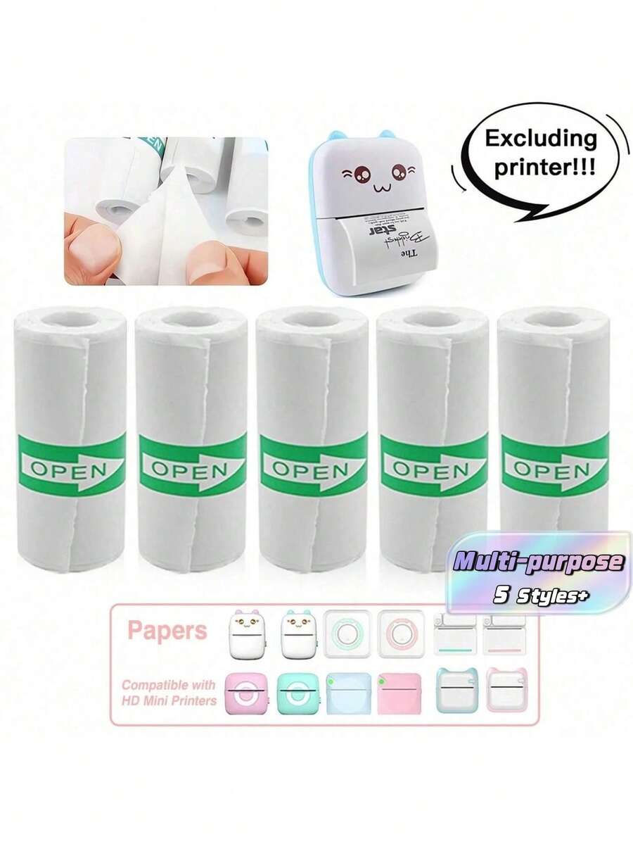Self-Adhesive Printing Paper, Portable Wireless Thermal Printer Stickers, Suitable For Mini Printer Paper And Most Instant Printing Cameras Back To School - 57*25mm - View 1
