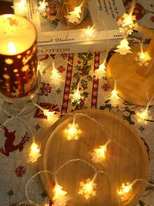 Teckwe Christmas Tree Decor Christmas Tree Reindeer Snowflake LED Light String,Indoor Room Wall Decor, Holiday Party Decor Light, Christmas Tree Decor Reindeer Snowflake Light String, Suitable For Winter Christmas Parties Decor String Lights - Clear - View 12