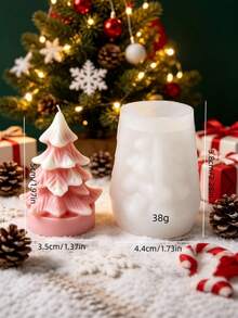 4 Pcs 3D Christmas Tree Silicone Mold Set Creative Stereo Candle Soap Resin Gypsum Plaster Craft For Holiday Home Decor DIY Christmas Ornament Gift - A - View 5