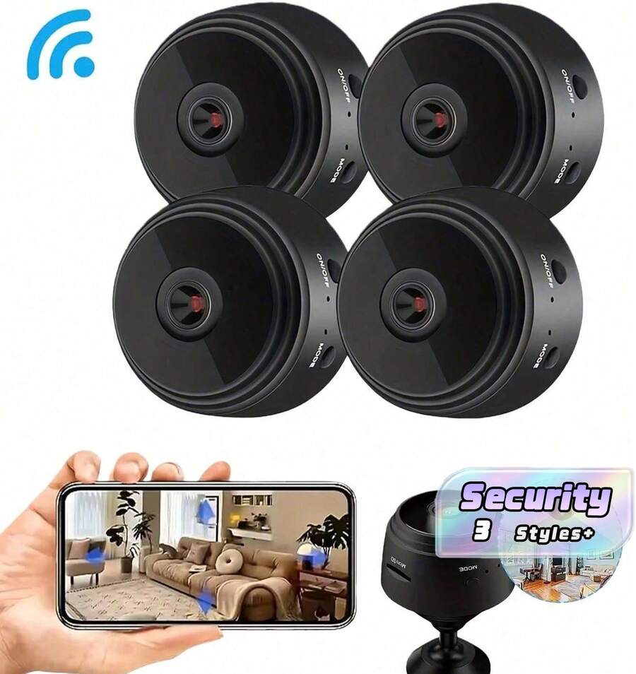 高清迷你 WiFi 攝影機,支援即時遠端查看、雙向語音與動態偵測功能,適用於居家與寵物監控 - 彩色 - 查看 1