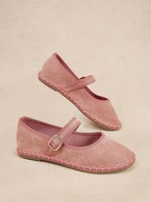 Rosivie Women's Casual Bohemian Style Buckle Design Slip-On Loafers Valentine's Day - Dusty Pink - View 5