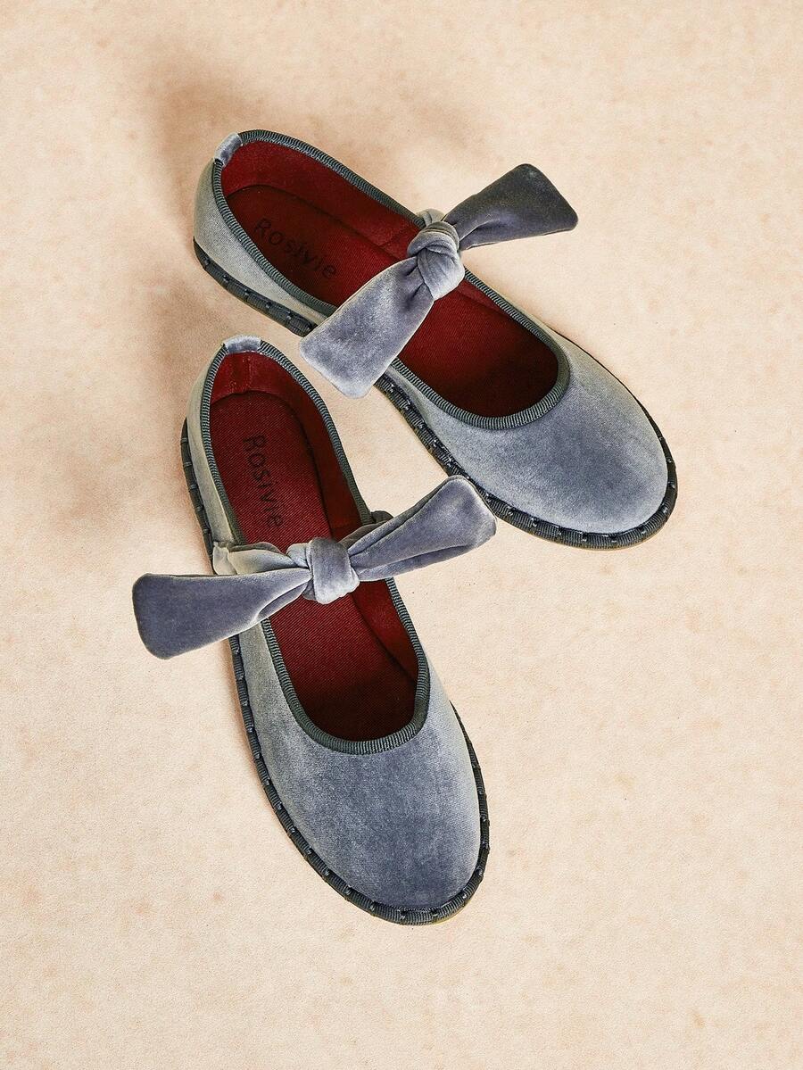 Rosivie Sepatu Flat Wanita - Abu-abu biru - View 1