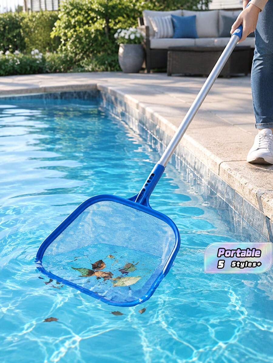 Swim Net & Pole - Soft Mesh Cleaning Brush - Leaf Net For Pools, Spas, And Hot Tubs - Large Pool Skimmer, Cleaning Tool & Accessories - Blue - Multicolor - View 1