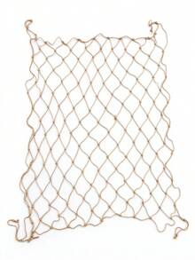 1 Pc,Retro Jute Rope Net, 39.37inX39.37in/78.74in/118.11in, Outdoor Nets, Rope Nets, Cat Balcony Nets, Stair Railings Nets, And Indoor And Outdoor Decorative Rope Nets - Hemp Rope Mesh - View 4