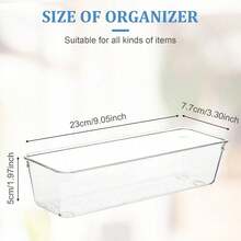 6/8-Piece Kitchen Tool Organizer Box, Clear Plastic Storage Trays, Small Tool Storage Box For Cups And Plates, Multi-Function Storage Organizer For Cabinet - Clear - View 15
