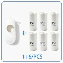SHEIN 1box+45pcs Bag / 1box+90pcs Bag /150pcs Bag Baby Stroller Portable Trash Bag Storage Box And Portable Plastic Bags - White - View 12