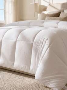 Cirelle White Down Alternative Comforter - Fluffy Box Stitch Quilted Duvet Insert, All-Season Soft Breathable Quilt Blanket For Bed (Twin/Full/Queen/King) - White - View 2