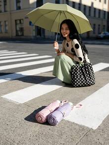 Joivida Mini Ultra Compact Portable Umbrella, Candy Colored Sun Protection Umbrella, Lightweight And Waterproof, Dual-Use Sun Protection And Rain Protection Umbrella, Windproof And UV Resistant, Suitable For Travel, Outdoor, School, Birthday Gifts - Multicolor - View 1