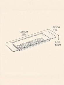 1 chiếc kệ lưu trữ bồn tắm trong suốt, phụ kiện phòng tắm, giá đỡ bồn tắm kéo dài, khay lưu trữ, giá đỡ TV xem phim trong phòng tắm, thiết kế rỗng chống trượt, không đọng nước, kích thước điều chỉnh được - Nhiều màu - Xem 6