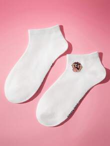 LOONEY TUNES X SHEIN 4 Pairs Of Women's Socks - White - View 7