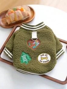 1Pc Pet Sweatshirt, Fashion Warm Pullover For Small Dogs Puppy Cats, Autumn Winter Casual Pet Clothes - Brown - View 5
