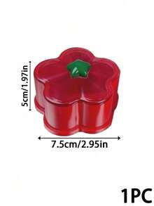 Joivida 1PC/2PCS Cute Floral Trinket Box Glossy Translucent Plastic With Cherry Heart Star Handle Multi Purpose Storage Case Lovely Tabletop Decor For Dressing Table - Multicolor - View 16