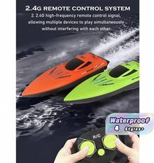 2.4G Electric Remote Control Boat Toy Wireless Remote Control High-Speed Boat Model Electric Remote Control Boat Can Be Launched High-Speed Simulation Electric Boat On Water Small Boat Model Simulation(Battery Not Included) - Multicolor - View 1