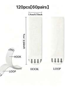 48 Pieces Large Size 9cm(3.54in) Heavy-Duty Picture Hanging Strips - No Nails Required, No Damage, Easy To Remove - 48 Pieces For Frame Mounting Strips - White - View 14