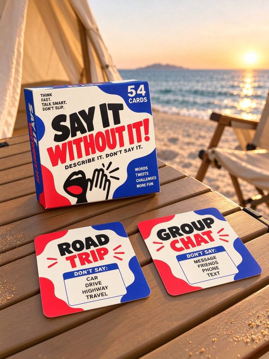 POKOJA LAND Say It Without It! Word Guessing Party Card Game | 54 Cards, Describe It Don't Say It, Hilarious Forbidden Word Game For Family, Friends, Party Night, Travel & Holiday Gift - Multicolor - View 1