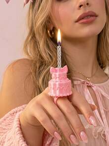 Joivida Wearable Ring Candle, Creative Birthday Party Prop & Finger Candle Holder For Cake Celebration, Photo Booth, Party Games, Birthday Events, Celebration Decor, Surprise Moments, Holiday Parties & Novelty Gift - multicolor - View 2