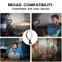 Teckwe Video Conference Lighting Kit, Ring Light For Monitor Clip On, For Remote Working, Distance Learning, Zoom Call Lighting, Self Broadcasting And Live Streaming, Computer Laptop Video Conferencing - 6"RING LIGHT - View 7