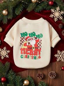 PETSIN 1 Pc Pet Christmas Cat Dog Universal Grid Santa Claus Fashion Pattern Printed Apricot Fleece Warm And Comfortable Dog Christmas - Multicolor - View 4