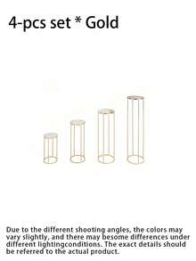 European Style Golden Iron Round Flower Stand, Flower Container, Wedding Hall Display Stand, Decorative Props For Wedding Scene Layout, Banquet And Event Decoration, Elegant Metal Floral Display Rack For Party And Ceremony Decor - AAA - View 9