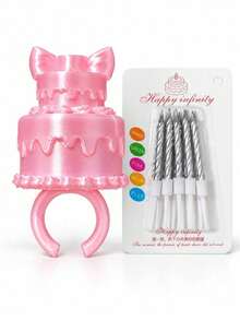 Joivida Wearable Ring Candle, Creative Birthday Party Prop & Finger Candle Holder For Cake Celebration, Photo Booth, Party Games, Birthday Events, Celebration Decor, Surprise Moments, Holiday Parties & Novelty Gift - multicolor - View 13