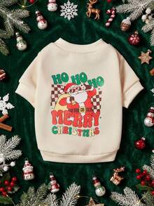 PETSIN 1 Pc Pet Christmas Cat Dog Universal Grid Santa Claus Fashion Pattern Printed Apricot Fleece Warm And Comfortable Dog Christmas - Multicolor - View 2