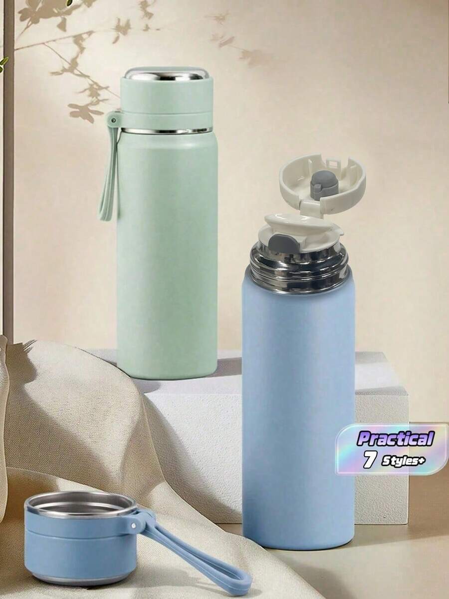 Stainless Steel Insulated Travel Mug, Sleek Lead Design Bottle, High Capacity, Portable And Simple Design, School Water Bottle - Multicolor - View 1