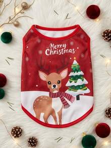 PETSIN 1 Pc Lightweight & Breathable Christmas Deer Pet Positioning Vest - Multicolor - View 2