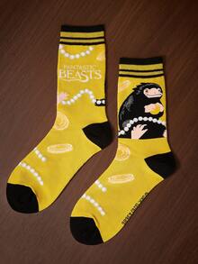 Fantastic Beasts X SHEIN Fantastic Beasts 女款中筒襪 2入組 - 混色 - 查看 7