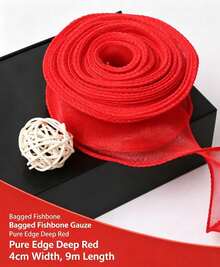 10Yards Sheer Chiffon Ribbon Organza Satin Ribbons For Gift Wrapping Decoration Christmas Wedding Birthday Party Bouquets Wreath Sewing Supplies - Fishtail yarn multicolor - View 29