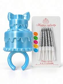 Joivida Wearable Ring Candle, Creative Birthday Party Prop & Finger Candle Holder For Cake Celebration, Photo Booth, Party Games, Birthday Events, Celebration Decor, Surprise Moments, Holiday Parties & Novelty Gift - multicolor - View 15