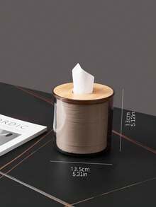 Elegant Bamboo Wood Tissue Holder, Decorative Tissue Storage Box For Living Room Coffee Table, Fits Napkins, Facial Towels And Tissue Paper - Multicolor - View 10