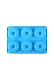 1pc Silicone Donut Mold, Cake Mold, Chocolate Mold, Pudding Mold, Candy Mold, Macaron Color 6-Hole Round Donut Baking Tray, Cookie Baking Mold, Non-Stick Mold, Easy To Demold, Suitable For Homemade Cakes, Cookies, Chocolates, And Other Desserts - Multicolor - View 15