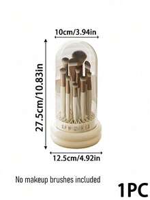 Joivida 1 PC Wadah Penyimpanan Kuas Makeup Plastik dengan Penutup Kubah Transparan Anti Debu, Pengeringan & Pengorganisasian Multi-Sekat, Aksesori Meja Rias Bergaya untuk Meja Rias Kamar Tidur dan Penyimpanan Kosmetik di Meja Countertop - MultiWarna - View 11