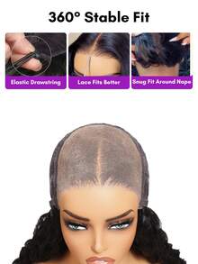 ALL READY WIG Honey 迷人蜂蜜金棕挑染預造型波浪 Bye-Bye Slip 無膠抽繩假髮 顯臉型 防滑 預剪預漂預拔 初學者友善 7x5 蕾絲封口蕾絲前頂假髮 100% 真人髮 透明蕾絲 - SNatural/4/27 - 查看 8