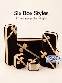 Elegant Bow-Shaped Jewelry Gift Box, Suitable For Displaying Jewelry, Earrings, Necklaces, And Rings (Some Styles May Be Randomly Shipped). Valentine's Day Gift - Bow Jewelry Box - View 1