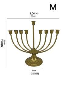 European Vintage Candlestick Holiday Decoration Multi-Head Candle Holder Gold Iron Art 9-Head Candelabra - gold - View 6